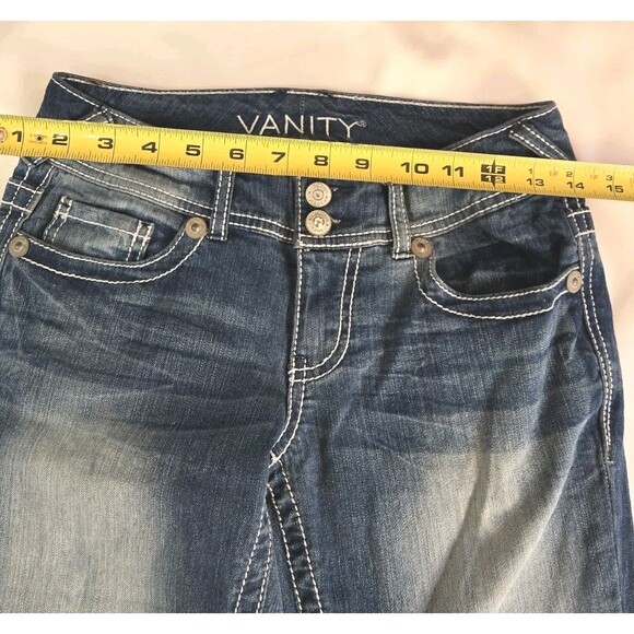 Vanity Flare Jeans 2000s Y2K Light Wash 25W (SZ S) Vintage Streetwear Denium - Picture 12 of 13